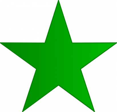 Az eszperantó ötágú zöld csillaga
