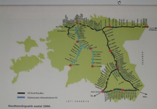 Az észt vasúthálózat 2006-ban