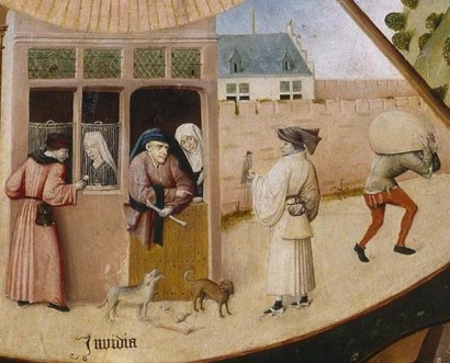 Az irigység ábrázolása Bosch festményén