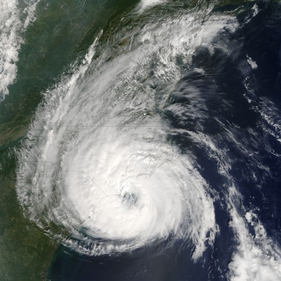 Az Ophelia-hurrikán Észak-Karolina felett. Ha ezt a műholdképet a meteorológusok nem használták volna, talán a vihar sem létezett volna...