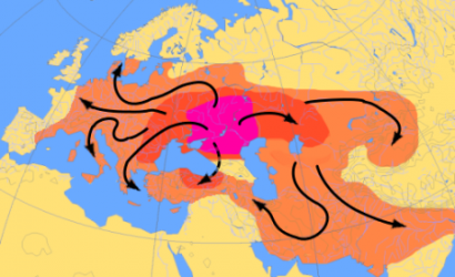 Az ősindoeurópaiak vándorlása a kurgán-teória szerint