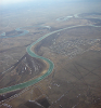 Az Ural folyó Oral (Uralszk) és Atirau között (Kazahsztán)