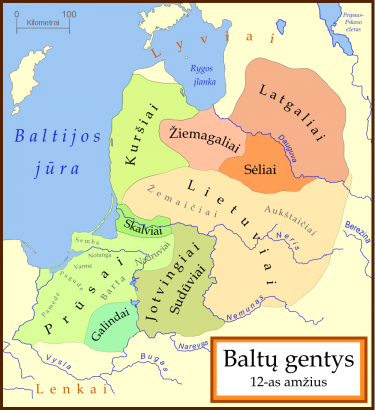Balti (lett, litván és porosz) törzsek a 12. században
