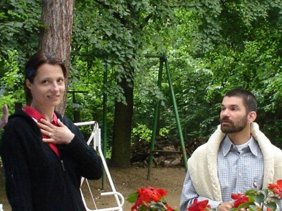 Bárkányi Zsuzsanna és Cser András (fonológiai olvasótábor, 2005)