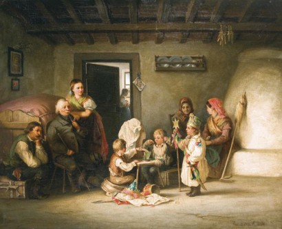 Böhm Pál: Betlehemes készülődés (1870)