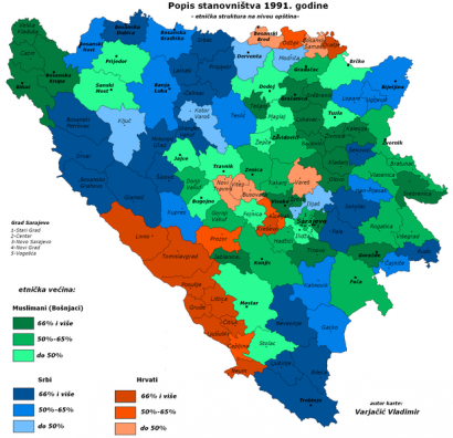 Bosznia és Hercegovina etnikai összetétele 1991-ben