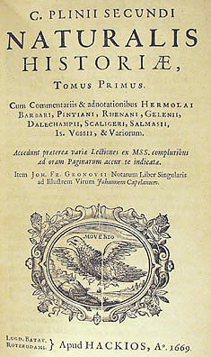 Plinius Naturalis Historia című művének 1669-es kiadása