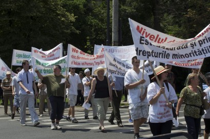 Demonstráció Bukarestben