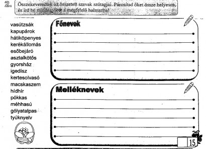 dr. Bencze Lászlóné anyanyelvi verseny 2015/16, 3. évfolyam, 2. forduló