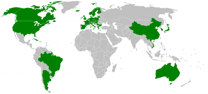 Eddigi és tervezett eszperantó világkongresszusoknak otthont adó országok 1905-2017 közt