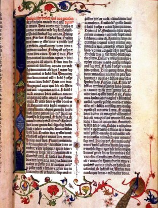 Egy lap a Gutenberg-bibliából