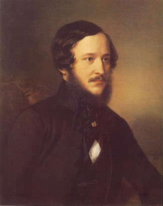 Eötvös József 1845-ben – Barabás Miklós festménye