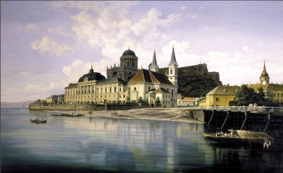 Esztergom a Duna felől (a 19. században)