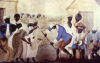Festmény a gullah rabszolgák táncáról