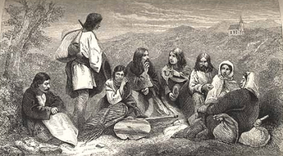 G. Pearson: Erdélyi cigány csoport – 1865