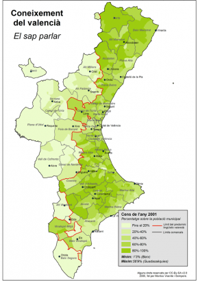 Hol és milyen arányban beszélik a valenciait – egy 2001-es felmérés alapján