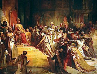  I. Balduin latin császárrá történő koronázása Konstantinápolyban – Louis Gallait (1810–1887) festménye