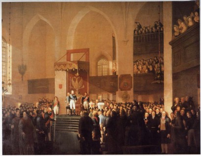 I. Sándor megnyitja a porvooi országgyűlést (Emanuel Thelning festménye)