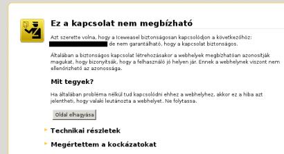 Illusztrációnkon a Firefox/Iceweasel böngésző magyar verziója látható