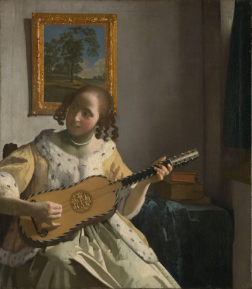 Jan Vermeer: Fiatal asszony gitáron játszik