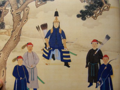 Kangszi (Kangxi) mandzsu császár (1661–1722), aki többször próbálkozott az ojrátok legyőzésével