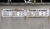 Kétnyelvű felirat a párkányi (Stúrovo) temető kerítésén Szlovákiában