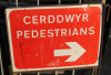 Kétnyelvű felirat Caernarfonban
