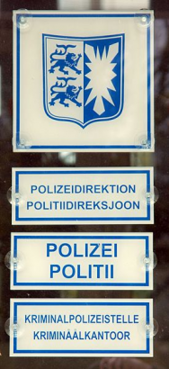 Kétnyelvű (német és fríz) feliratok