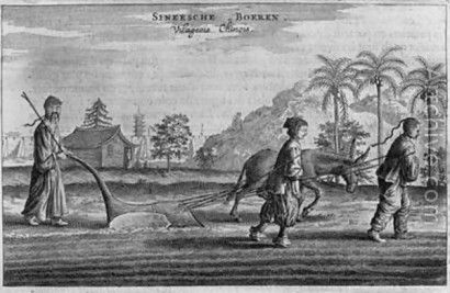Kínai parasztok Jacob van Meurs 1665-ös ábrázolásán
