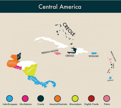 Közép-Amerika második nyelvei
