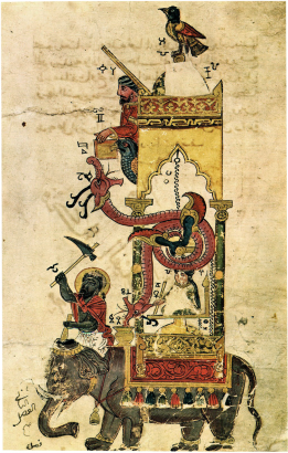 Középkori muzulmán vízióra (Al-Dzsazari elefántos órája) a 12-13. századból