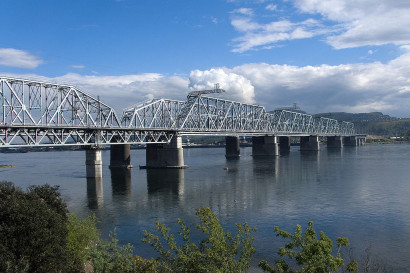 Krasznojarszk, vasúti híd a Jenyiszej felett