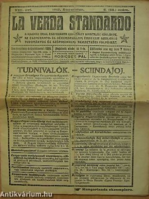 La Verda Standardo – Robicsek Pál főszerkesztésében