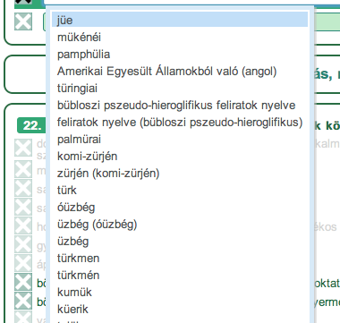 Listázzunk nyelveket!?