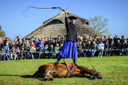 Magyar csikós külföldi csodálóival