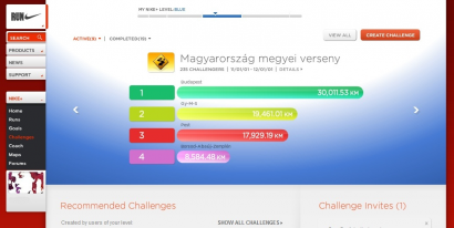 Magyar megyék harca a Nike+ oldalain