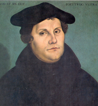 Martin Luther, id. Lucas Cranach festménye, 1529. A Luther-Biblia a német nyelvterületen ma is az egyik legfontosabb bibliafordítás.