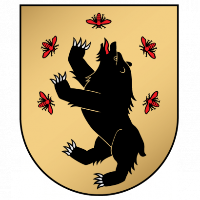 Medve és méhek a litvániai Bartninkai címerében