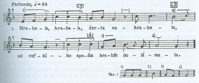 Mezőközi (Medzibrod) szénagyűjtő dal Bartók Béla lejegyzésében