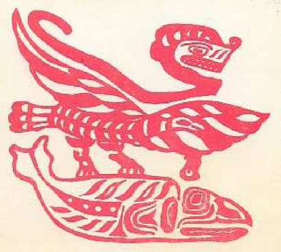Mu pusztulásának jelképes ábrázolása (Churchward és Csicsáky szerint) a nutka-indiánoknál