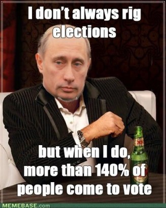 Nem mindig manipulálom a választásokat. De amikor igen, akkor az emberek több mint 140%-a járul az urnákhoz.