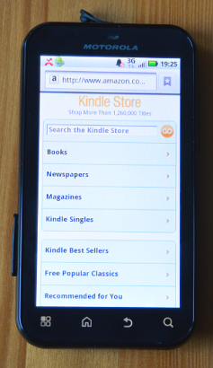 Így néz ki a mobilra optimalizált Kindle-bolt
