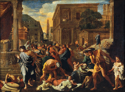 Nicolas Poussin (1594–1665): A pestis Ashdodban (1630) – Quackelbeen, Busbecq orvosa is a pestis áldozata lett