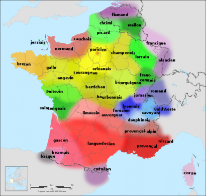 Nyelvek és nyelvjárások franciaországban