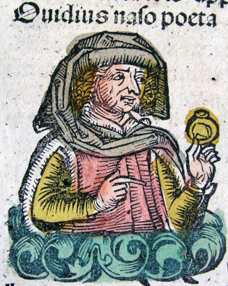 Ovidius ábrázolása az 1493-as Nürnbergi Krónikában