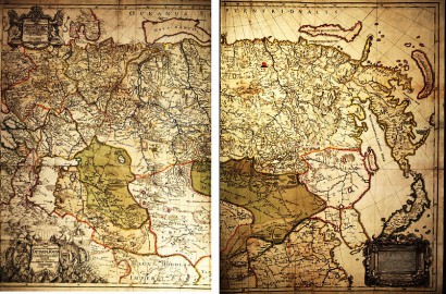 Philip Johan von Strahlenberg által rajzolt térkép Oroszországról
