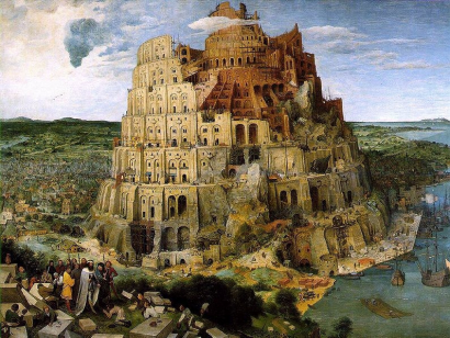 Pieter Breughel ábrázolása talán a legismertebb kép Bábel tornyáról