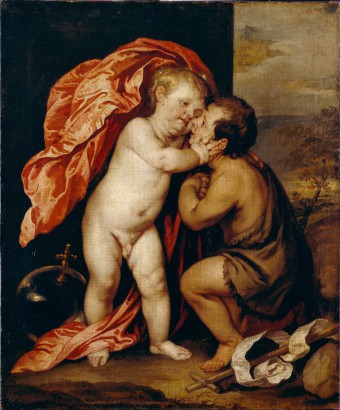 Sir Anthony van Dyck a gyerek Jézus és Keresztelő Szent János; 1638-40