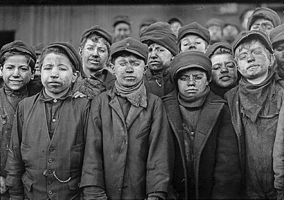Szénbányász gyerekek az Egyesült Államokban 1912-ben