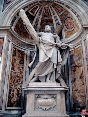 Szent András szobra a Szent Péter-bazilikában